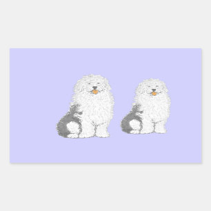 Old English Sheep Dog multiple products Rectangular Sticker