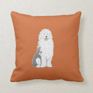 Old English Sheep Dog Throw Pillows