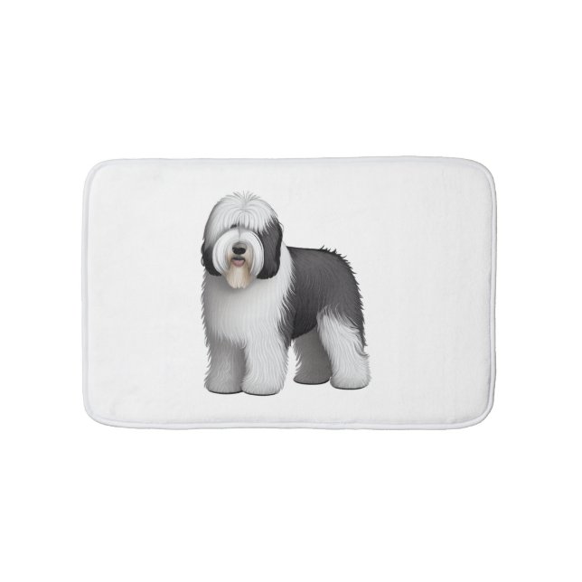 Old English Sheepdog  10 Bath Mat (Front)