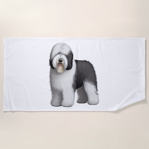 Old English Sheepdog 10 Beach Towel