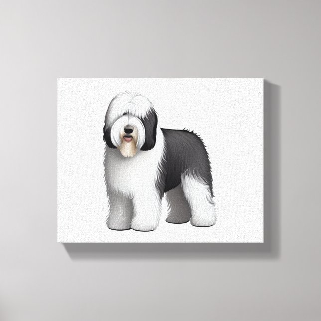 Old English Sheepdog  10 Canvas Print (Front)