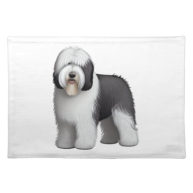 Old English Sheepdog  10 Cloth Placemat (Front)