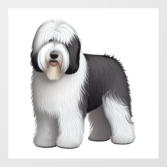 Old English Sheepdog  10 Floor Decals (Front)