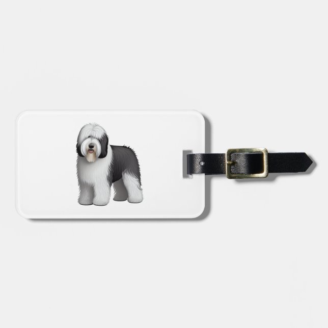 Old English Sheepdog  10 Luggage Tag (Front Horizontal)