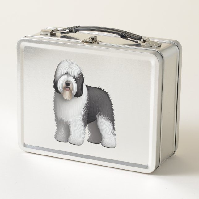 Old English Sheepdog  10 Metal Lunch Box (Front)