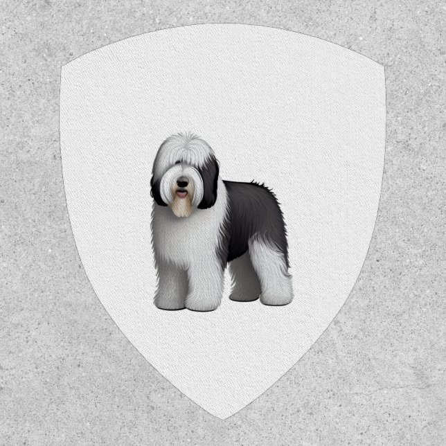 Old English Sheepdog  10 Patch (Front)