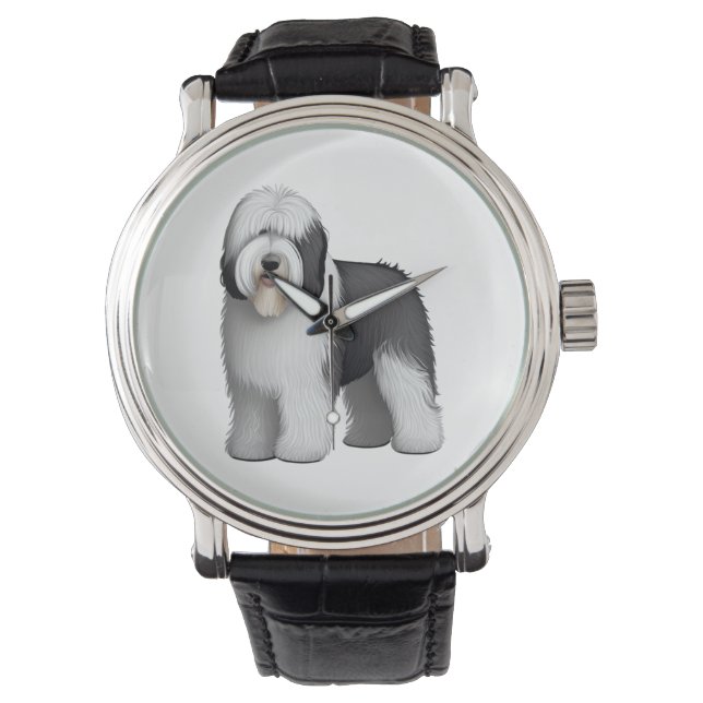 Old English Sheepdog  10 Watch (Front)