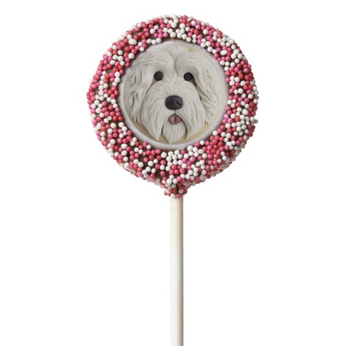 Old English Sheepdog 3D Inspired Chocolate Covered Oreo Pop