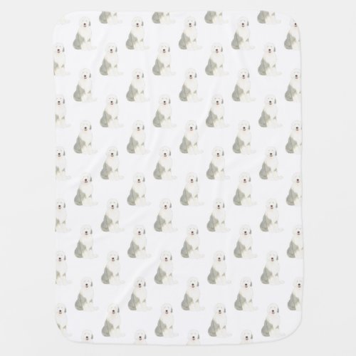 Old English Sheepdog Baby Blanket