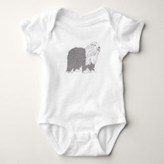 Old English Sheepdog Baby Bodysuit