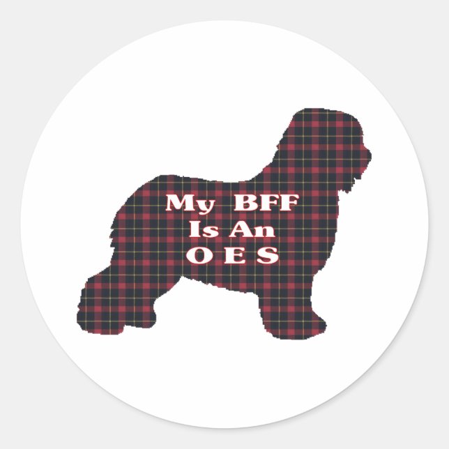 Old English Sheepdog BFF Sticker (Front)
