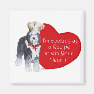 Old English Sheepdog Chef of Love Magnet
