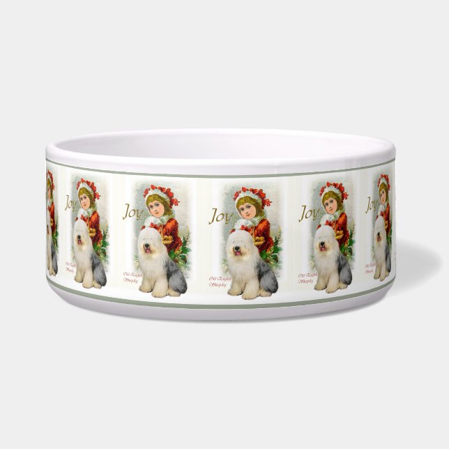 Old English Sheepdog Christmas Gifts  Bowl (Front)