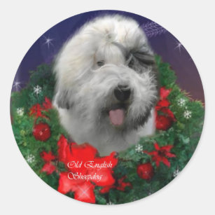 Old English Sheepdog Sticker for Sale by animalartbyjess