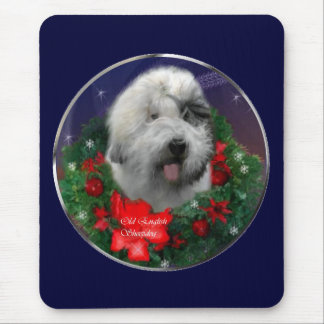 Old English Sheepdog Christmas Gifts Mouse Pad