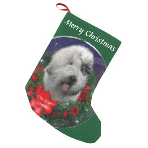 Old English Sheepdog Christmas Small Christmas Stocking