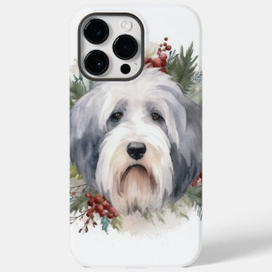 Old English Sheepdog Christmas Wreath Festive Pup Case-Mate iPhone 14 Pro Max Case