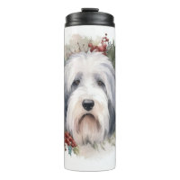 Old English Sheepdog Christmas Wreath Festive Pup