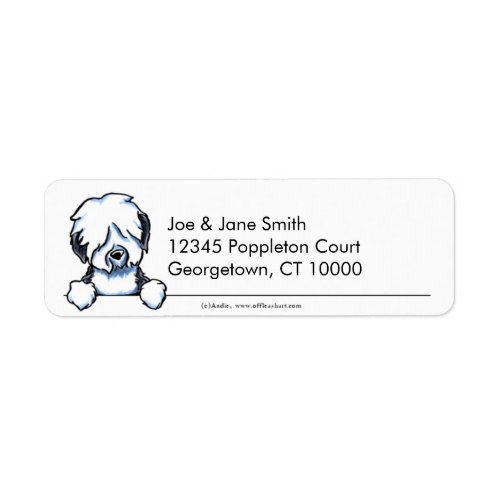 Old English Sheepdog Clean  Simple Label