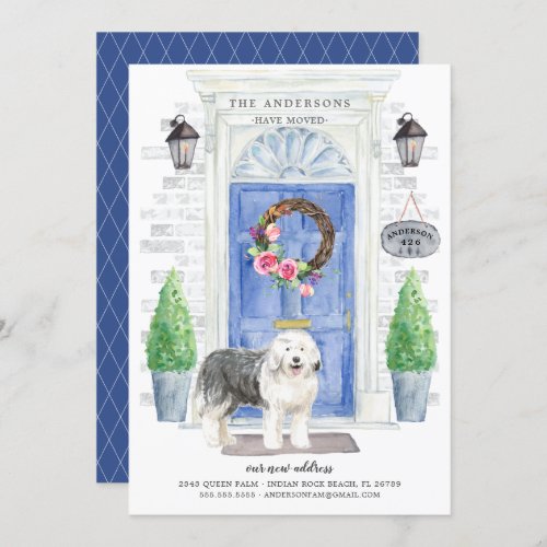 Old English Sheepdog Door Moving Announcement