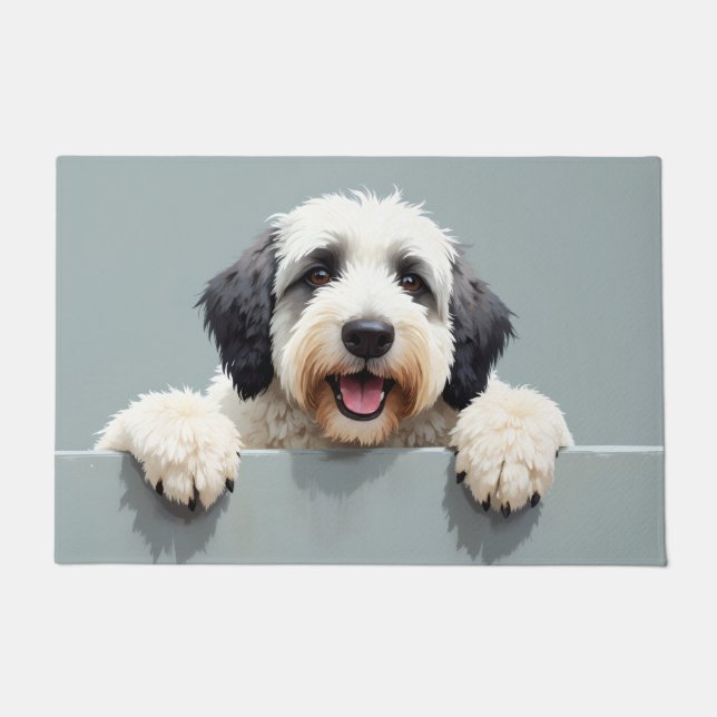 Old English Sheepdog Doormat Art (Front)