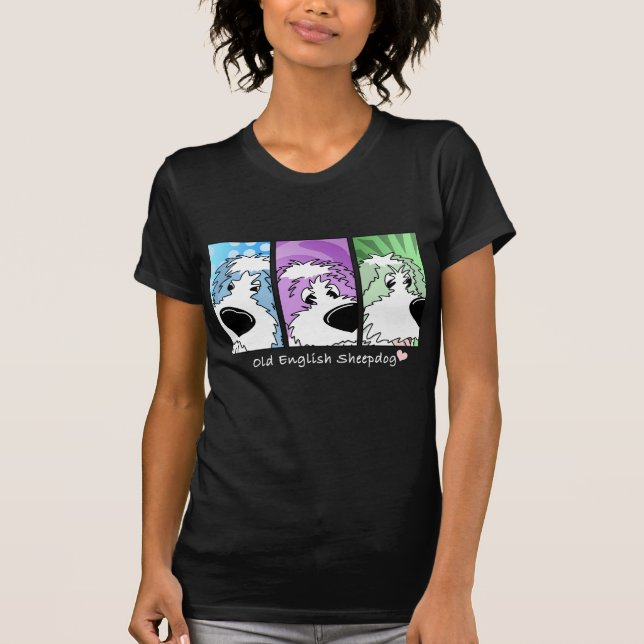 Old English Sheepdog Faces Women's T-Shirt (Front)