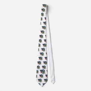 Old English Sheepdog Flag Neck Tie