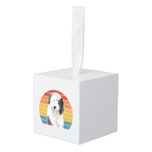 Old English Sheepdog Gifts For Vintage Dulux Dog S Cube Ornament