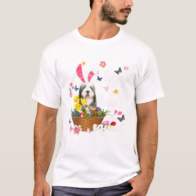 Old English Sheepdog Happy Easter T-Shirt (Front)