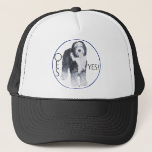 Old English Sheepdog Head Study Trucker Hat