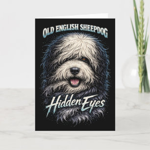 Old English Sheepdog Holiday Card
