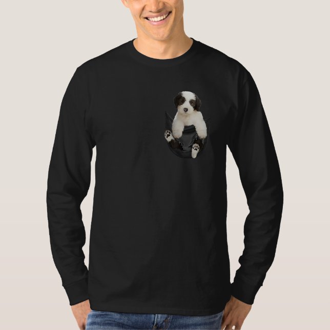 Old English Sheepdog In Your Pocket Dogs Tee (Front)