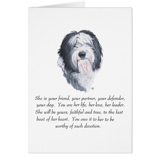 Old English Sheepdog Keepsakes (Front)
