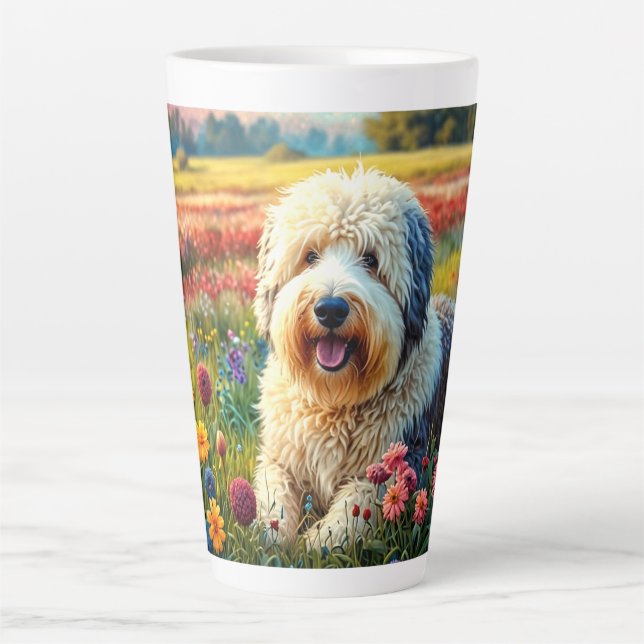 Old English Sheepdog Latte Mug (Front)
