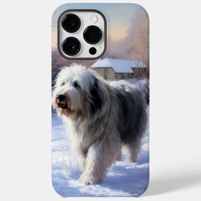 Old English Sheepdog Let It Snow Christmas Case-Mate iPhone Case (Back)