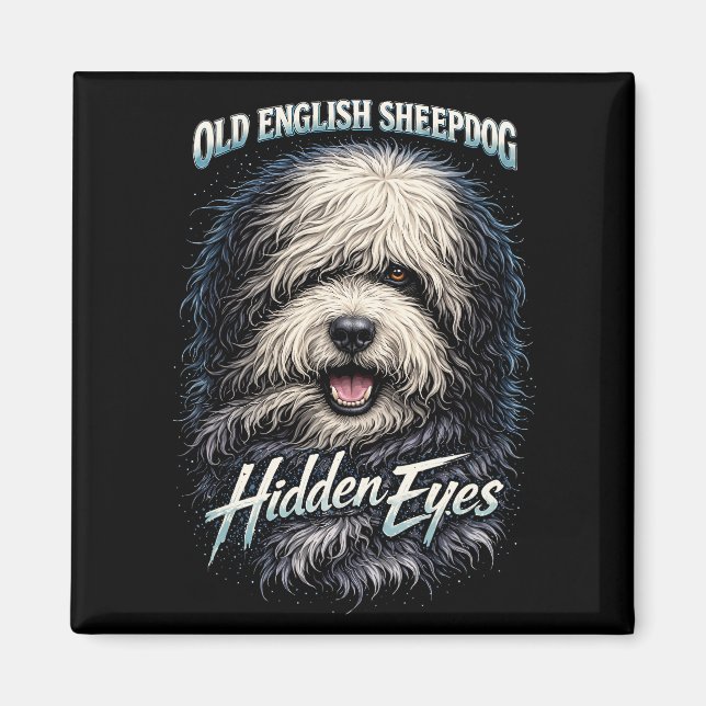 Old English Sheepdog Magnet (Front)
