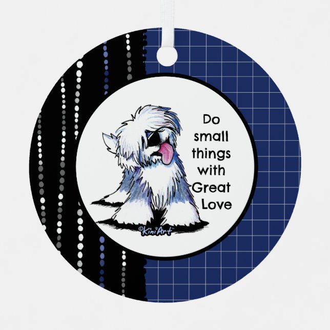Old English Sheepdog  Metal Ornament (Front)