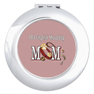 Old English Sheepdog Mom Makeup Mirror