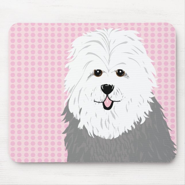 Old English Sheepdog Mouse Pad (Front)