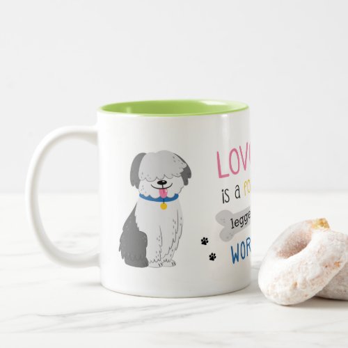 Old English Sheepdog Mug _ cute dog lovers gift