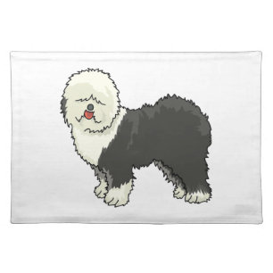 Old English sheepdog my friend Cloth Placemat