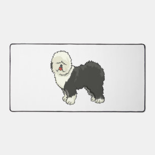 Old English sheepdog my friend Desk Mat