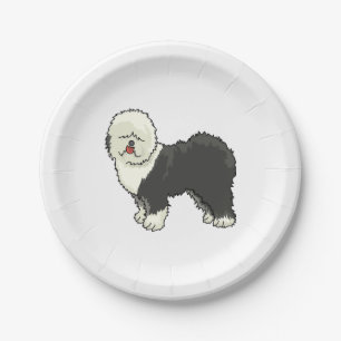 Old English sheepdog my friend Paper Plates