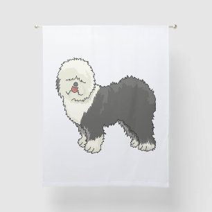 Old English sheepdog my friend Sheer Curtains