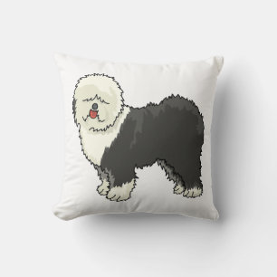 Old English sheepdog my friend Throw Pillow