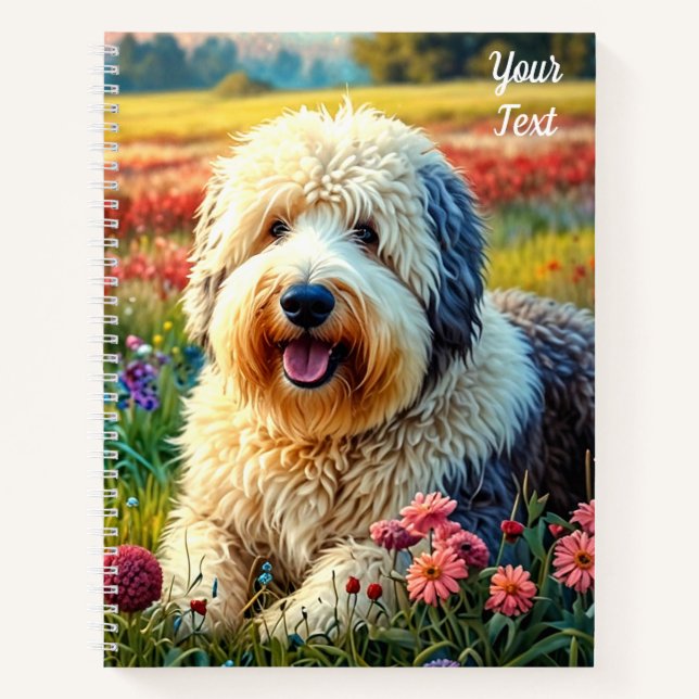 Old English Sheepdog Notebook (Front)