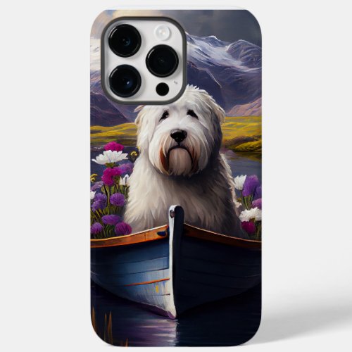 Old English Sheepdog on Paddle A Scenic Adventure Case_Mate iPhone 14 Pro Max Case