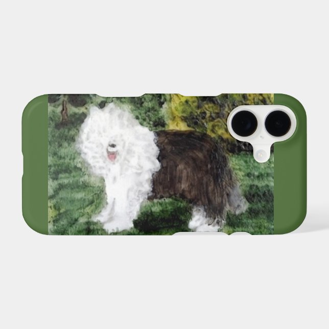 Old English Sheepdog Painting Case-Mate iPhone Case (Back (Horizontal))