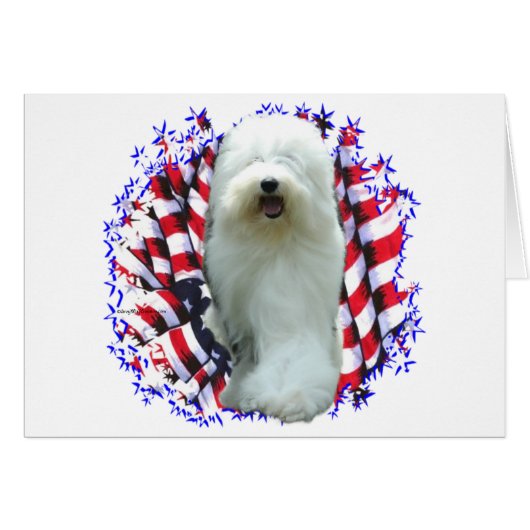Old English Sheepdog Patriot (Front Horizontal)