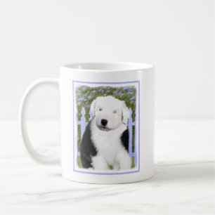 Old English Sheepdog Puppy Painting - Dog Art Coffee Mug